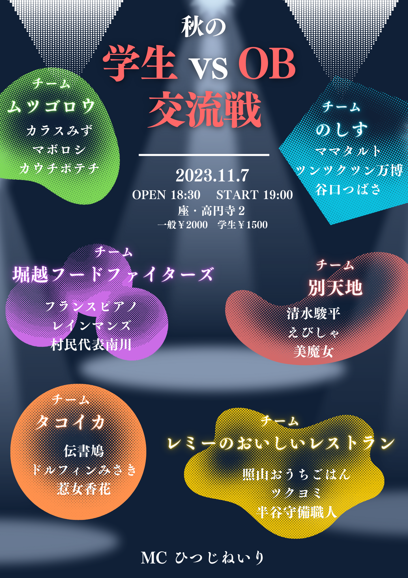 ドルフィンライブ　露出 秋の学生vsOB交流戦」ライブレポート】現役学生芸人とプロ芸人が火花を散らす！勝敗やいかに？「プロが負けるわけないよねぇ～」 | ワラパー |  芸人が集まるWEBメディア